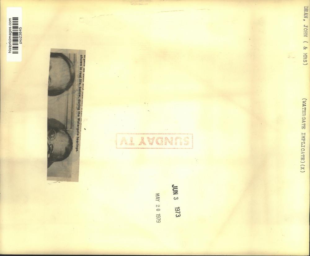 1973 Press Photo John Dean, wife Maureen & Harley Staggers at Capitol