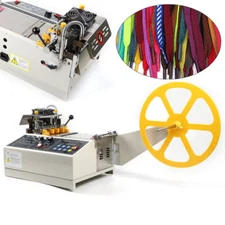 Hot and Cold Strip Cutter Automatic Webbing Tape Textile Ribbon Cutting Machine