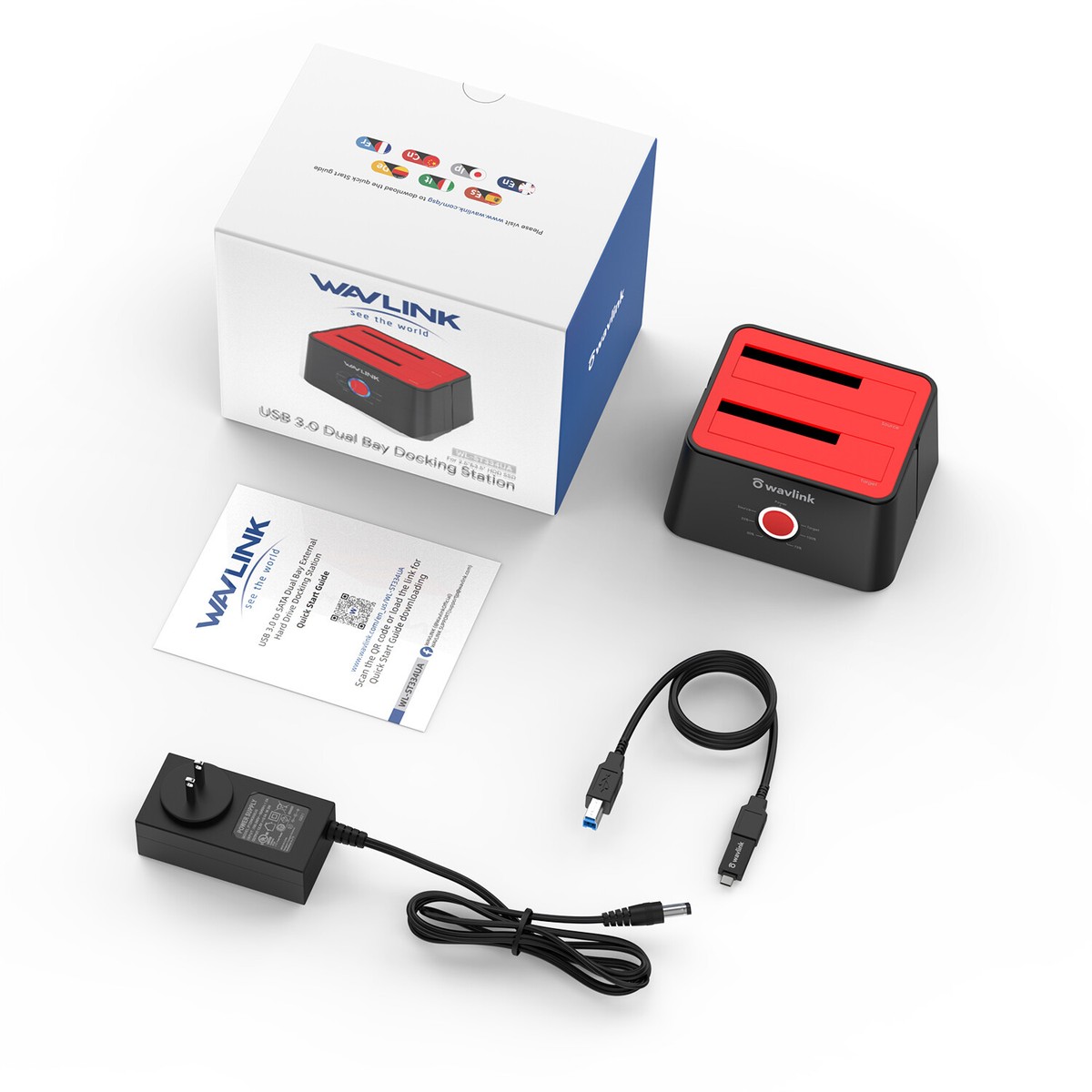 Wavlink External Hard Drive SSD HDD Enclosure Reader Clone USB3.0