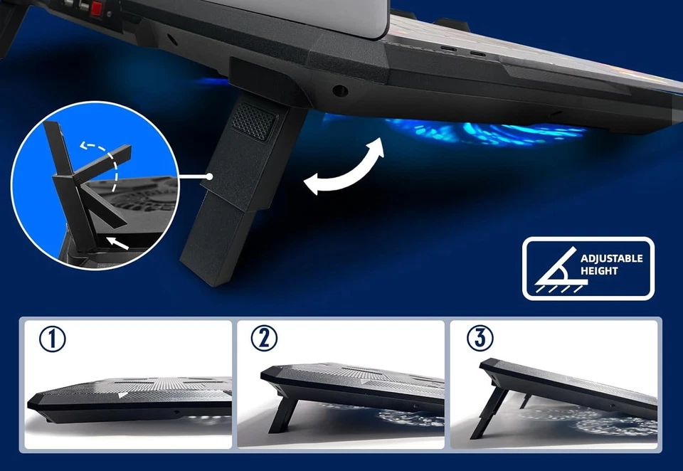 Laptop Cooling Platform - 3 Fans - Dual USB Ports - Up to 17.3" Laptops - Image 4 of 4