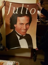Rare Julio Iglesias Promotional Poster Spain Abrazame Enrique Iglesias 1984 Huge