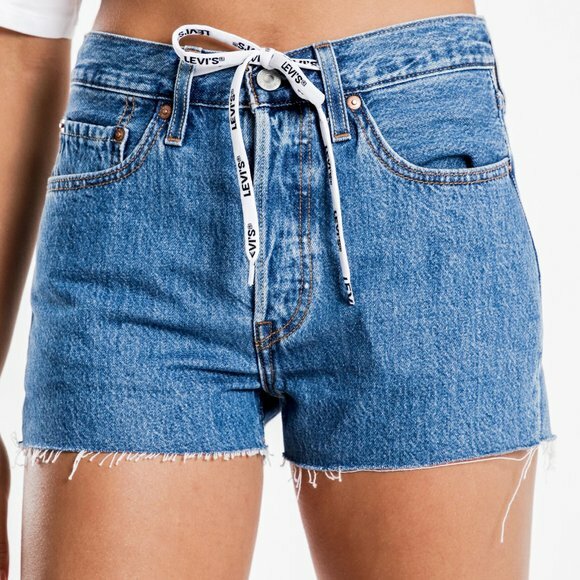 Levi's 501 High Waist Cutoff Denim Shorts Button Fly Women's Size 31 NWT Blue | eBay