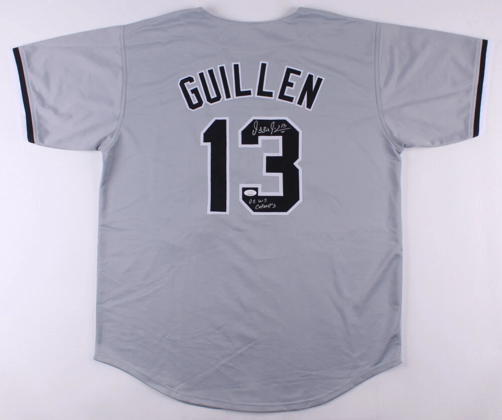 Ozzie Guillen Signed Chicago White Sox Jersey Inscr 05 "WS  CHAMP'S" (JSA COA)