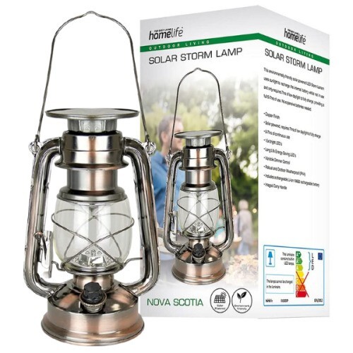 Solarbetriebene Hurrikanlampe Sturmlaterne LED Licht - Kupfer - Nova Scotia - Bild 12 von 12