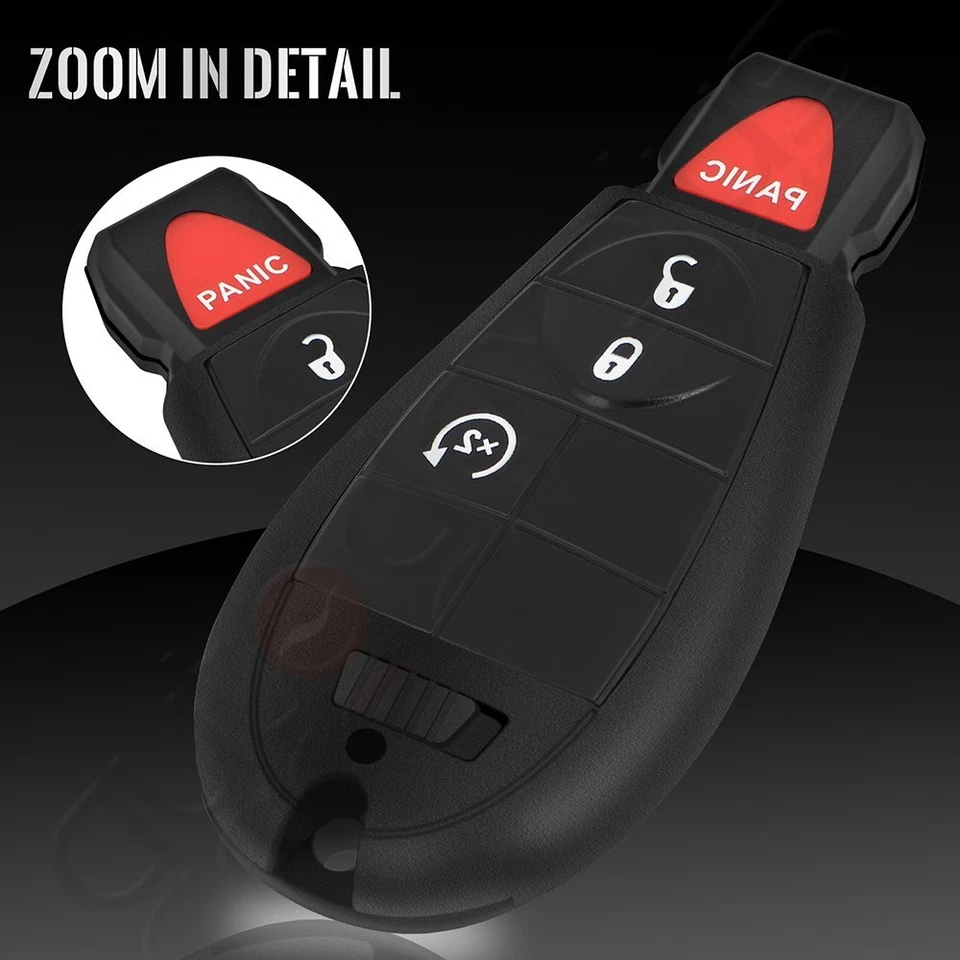 2 Llavero de coche remoto para RAM 1500 2500 3500 Dodge Journey 2008 2009-2012 botones Foto 4 de 4