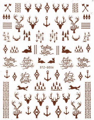 MARKENLOS Rose-Gold Nagel Sticker Nailwrap Nageldesign Nailart Weihnachten X-Mas Aufkleber