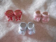 6 zapatos de muñeca bebé 1 3/4 (4,5 cm) para Kewpie Cameo, Berenguer 10", Tiny Tears 11"