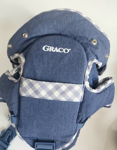 Vintage Graco "Soft" Baby Carrier + Sun/Rain Cover- Blue Denim Muliposition  - Picture 9 of 10