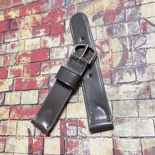 Short single keeper 16mm Shell Cordovan horse leather vintage watch band 1930s