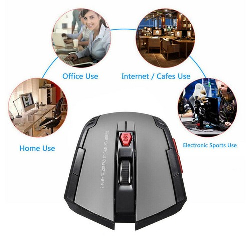 Mini PC Maus Kabellos USB Wireless Mouse Gaming Computer Notebook Laptop Funk DE - Afbeelding 6 van 16