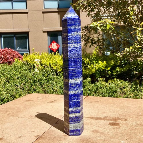 3.19LB Natural Lapis Lazuli quartz crystal single point tower healing - 第 15/16 張圖片