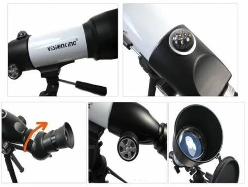 Visionking 70 x350 Kids and Beginners Refractor Refractor Telescope With Tripod - Image 3 of 4