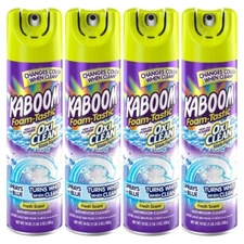 4 Pack Kaboom Foam-Tastic with OxiClean Fresh Scent Bathroom Cleaner, 19 oz.
