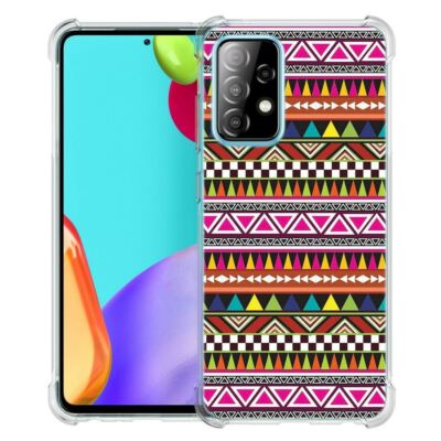 (Aztec Tribal)ShockProof TPU phone case cover(Clear)for Samsung Galaxy A52  5G