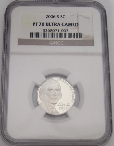 2006-S JEFFERSON NICKEL NGC PF70 ULTRA CAMEO - PERFECT GEM ULTRA CAMEO PROOF