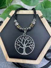 18-34" Braided Leather Charm Necklace  2" Pendant New Free Ship B2995