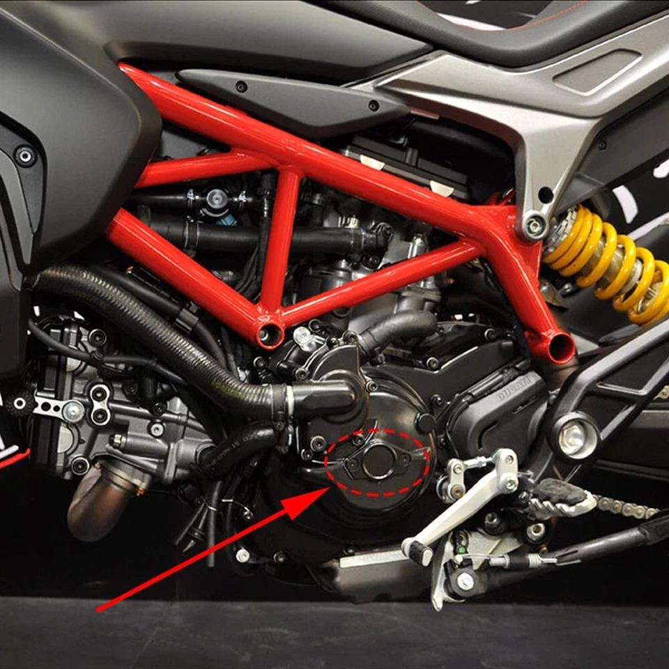 Tapa del alternador del motor para Ducati Multistrada 1000 1200 S cubierta de inspección de tiempo Foto 2 de 4