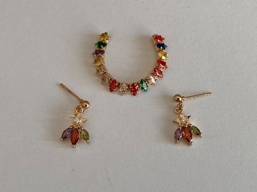 Lujoso 1:6 Miniatura Colorido Muñeca Collar Pendientes Conjunto Casa de Muñecas Joyería - Imagen 5 de 7