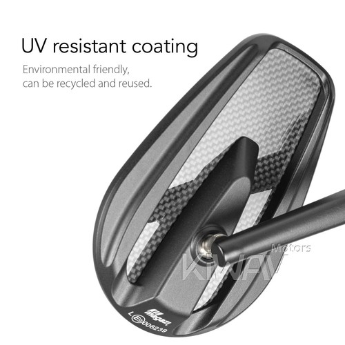 KiWAV Fairing Mirrors Mamba Real Carbon Fiber Slim fits Honda CBF CBR VFR VTR - Picture 12 of 12