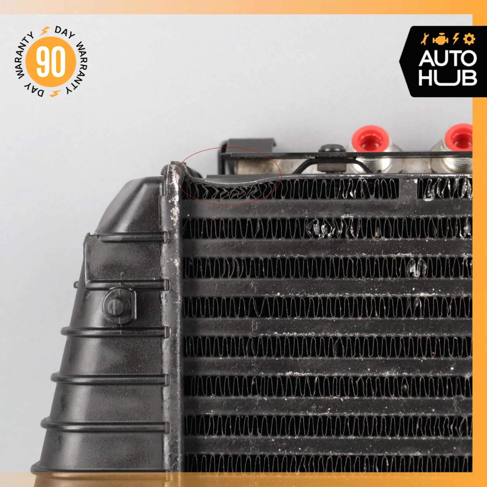 Bentley Continental GT 6.0L Right Side Turbo Intercooler Oil Cooler Radiator OEM