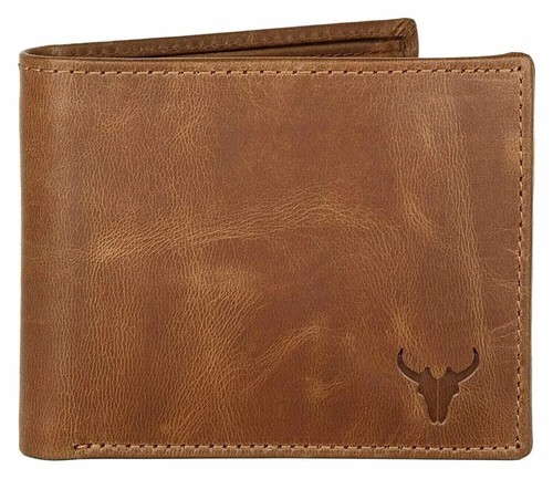 Genuine Leather Bifold Wallets For Men RFID Blocking Slim (MENS BROWN WALLET++)
