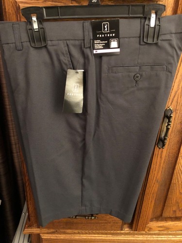 #23 PGA TOUR MENS 38 NWT SHORTS DARK GRAY STRETCH WAISTBAND CHINO STYLE