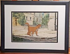 🔵 Aristocats O'Malley  Art Corner Production Disney Cel 1970 hand painted