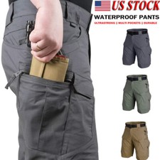 Mens Tactical Shorts Cargo Shorts Outdoor Waterproof Hiking Fishing Track Shorts