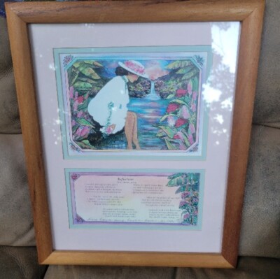 Diana Hansen Young Hawaiian Art Print Picture Matted And