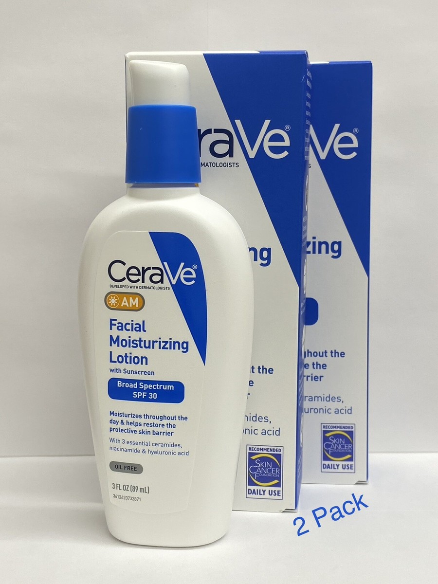 CeraVe Am Facial Moisturizing SPF 30 Lotion 3 Oz Each ( Pack 2