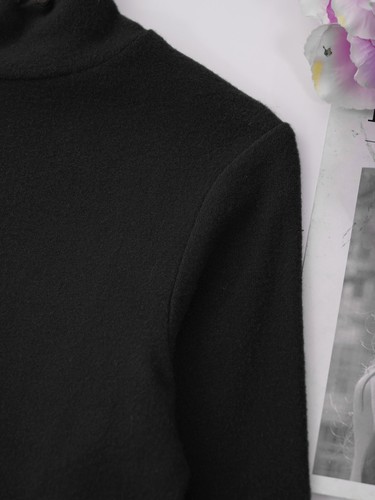 Kids Girls Pullover Tee Sweater Plain Tops Slim Fit Fall Winter Casual Basic - Picture 30 of 67