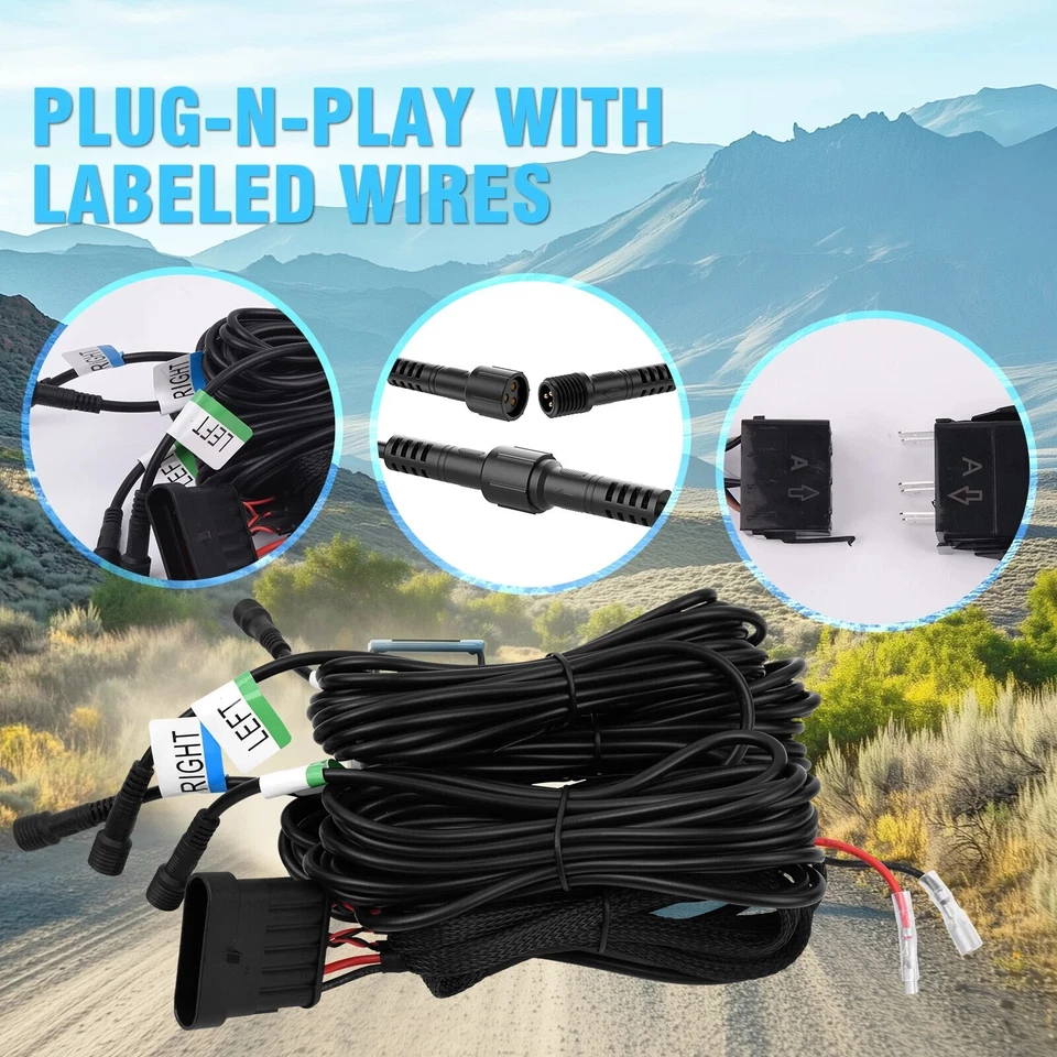 For 19+ Polaris Ranger 1000 XP, Plug and Play Turn Signal Horn Street Legal Kit - Imagem 3 de 4