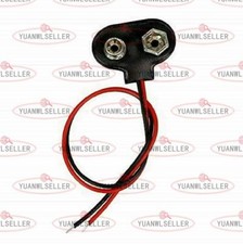 New Pack of 2x 9V Battery Connector Snap Clip Wire Connector Lead Holder T Type