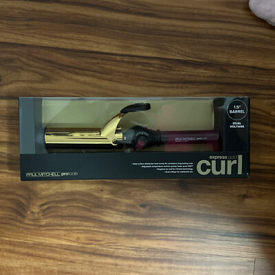 Paul Mitchell Protools~Express Gold Curl Iron~ 1.5  Barrel~Dual Voltage~ 430° F