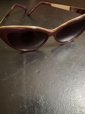 Aldo Burgundy Cat-Eye Sunglasses with Dark Lenses Authentic ALDO Cat Eye Maroon Burgundy & Gold Ladies Women main image 3