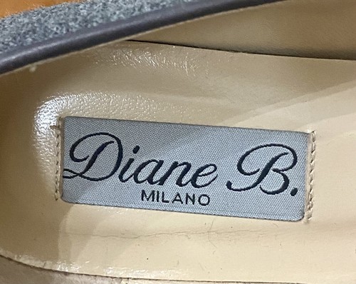 Diane B Flanella Grigio Quilted Bit Ballerina Flat Shoes. Sz 38N US 7.5 Grey - Picture 4 of 7