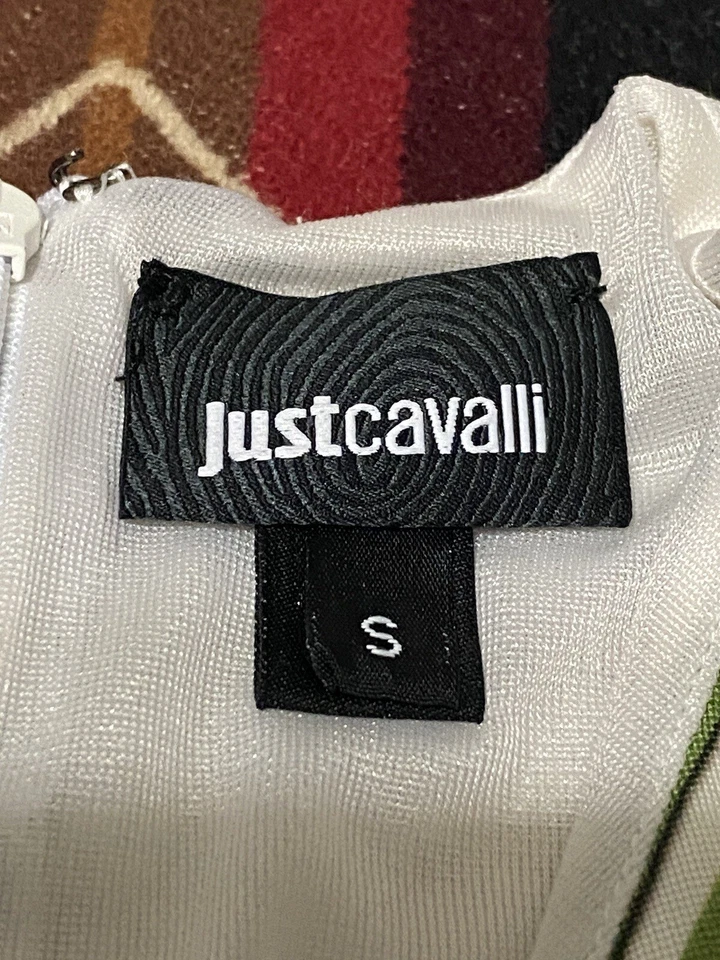 Vestido midi de cóctel Just Cavalli floral Y2K viscosa talla S M12 Foto 3 de 4