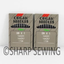 20- 16X257 #14BP ORGAN DBX1 INDUSTRIAL SEWING MACHINE NEEDLES 16X231 16X95 JUKI 