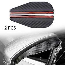 2pcs Carbon Style Mirror Rain Visor Guard Fit For Car Auto Accessories 2pcs Carbon Style Mirror Rain Visor Guard Fit For Car Auto Accessories