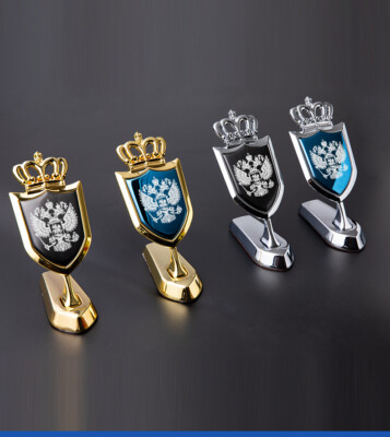 Double Headed Eagle 3D Three-Dimensional Car Logo Hood and Hood Logo Decoration
