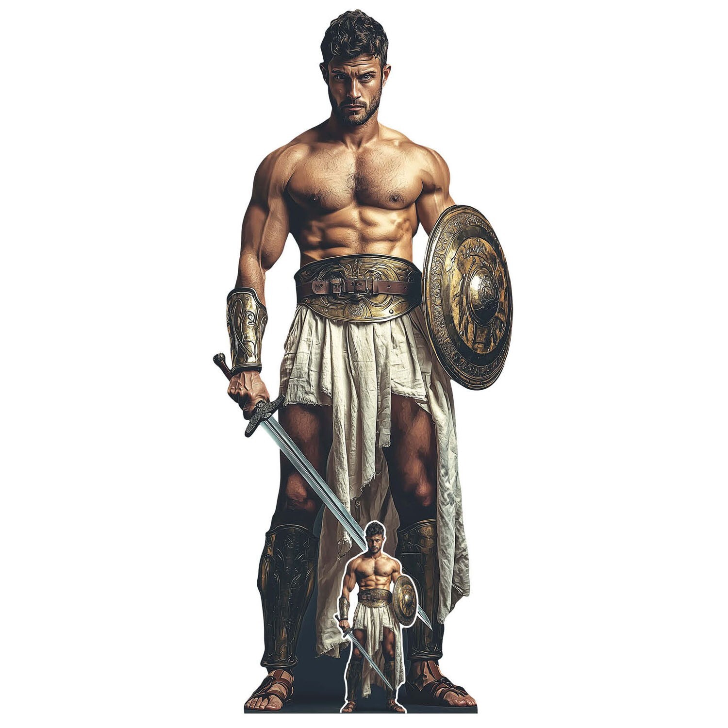 Roman Gladiator Lifesize Cardboard Cutout 191cm x 81cm with Free Mini Standee