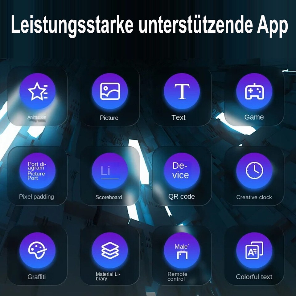 LED Motorcycle Bag Backpack Waterproof Bluetooth Travel Bag With Screen