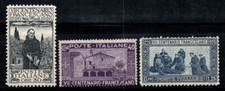 Italie 1926 Sass. 194,198-199 Neuf ** 80% Saint François, La Portioncule