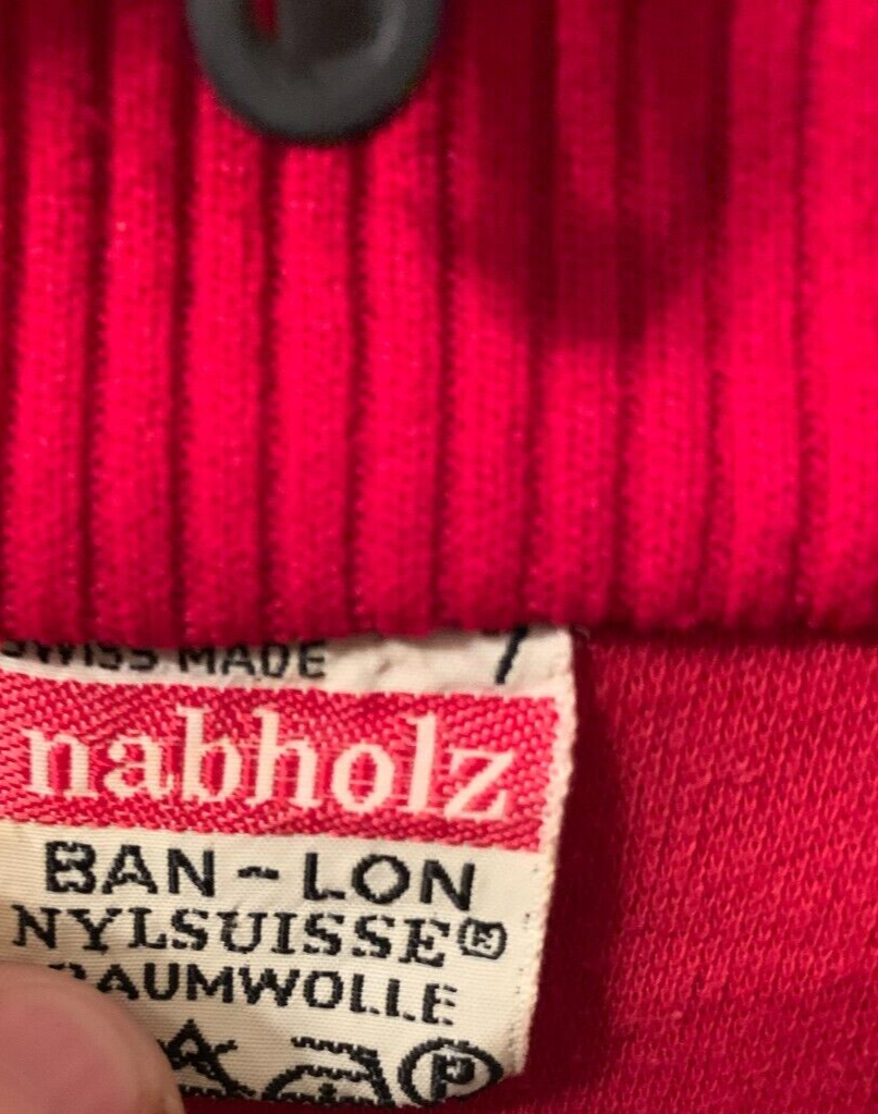 FILA Rara giacca pista indossata 1968 Nabholz Svizzera Olimpiadi svizzere squadra canottaggio giochi