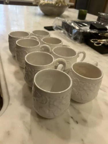 vintage bordallo pinheiro portugal White Mugs (set Of 8)