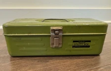 Vintage 1970s UNION UTILITY BOX Model 2011 Green Tool or Tackle Box