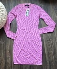 Versace All-over Logo Print Dress IT36