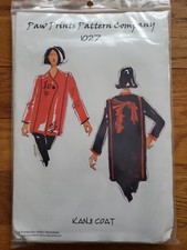 Paw Prints #1027 Kanji Coat Sewing Pattern XS S M L XL 2XL 3XL 4XL 5XL UNCUT FF
