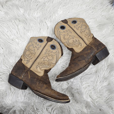 Ariat Kids Brown Square Toe Leather Boots Size 2.5