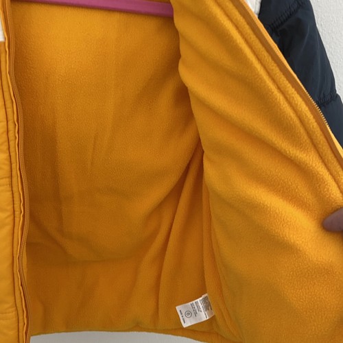 Kids Nike Winter Jacket Navy Blue And Yellow Fleece Lined Size 6 - Picture 5 of 10